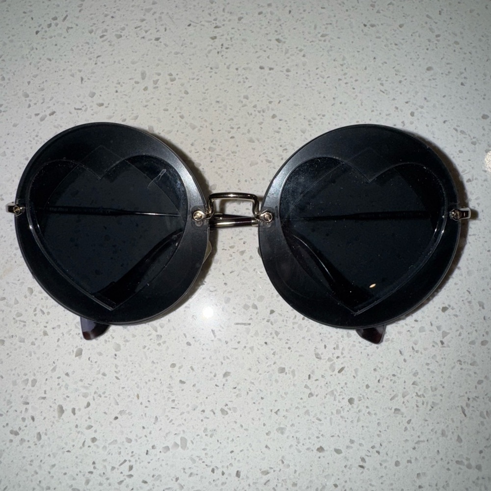 Miu Miu Black Heart Sunglasses - Picture 2 of 7